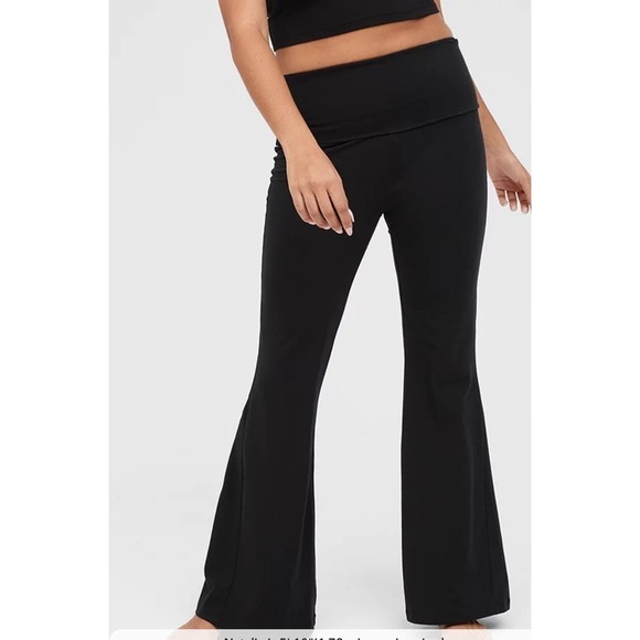 Offline By Aerie OG SUPER FLARE FOLD OVER HIGH RISE LEGGINGS SMALL NWT - Picture 11 of 11
